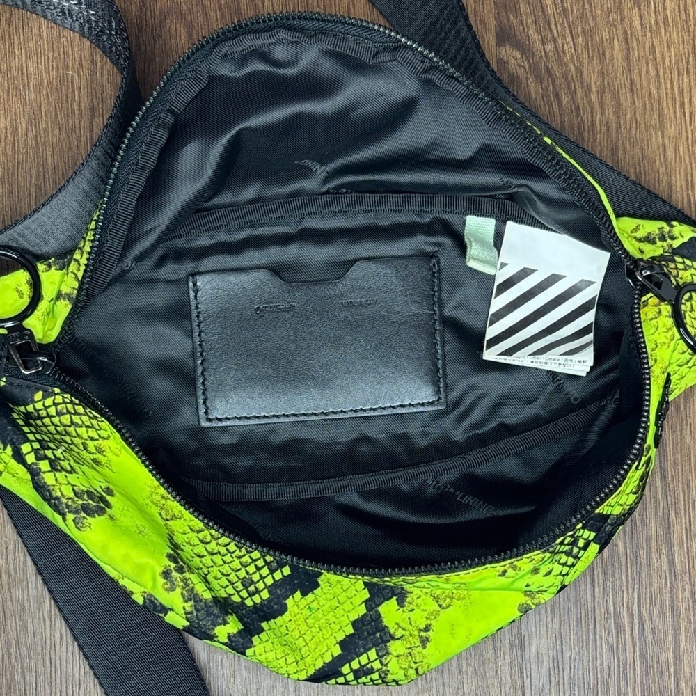 Off-White Neon Python Belt Bag Streetwear Luxury Italy Rare - Picture 8 of 16